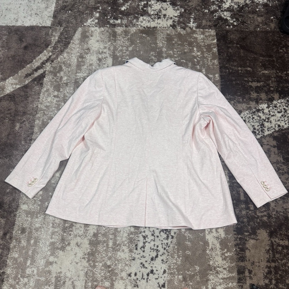 Talbots Blazer Cotton Modal Blend Light Pink 2 Button Jacket Plus Size 20 NEW - Picture 8 of 11
